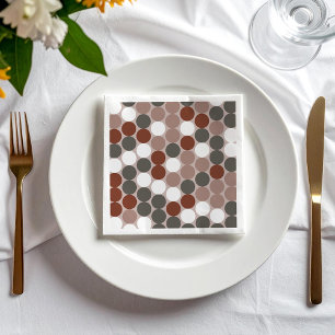 Retro dots pattern napkin