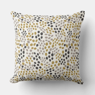 Retro Dotted Pattern for Mid Century Design Throw Pillow