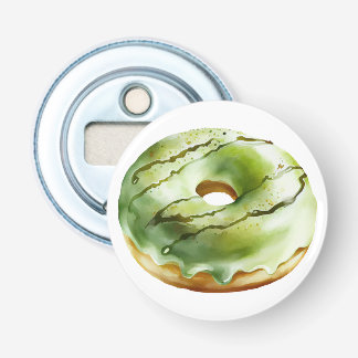 Retro Doughnut - Green Icing Bottle Opener