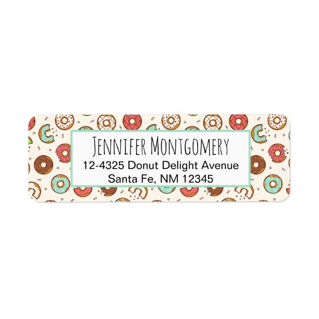 Retro Doughnut Pattern Cute Colourful Style (Front)