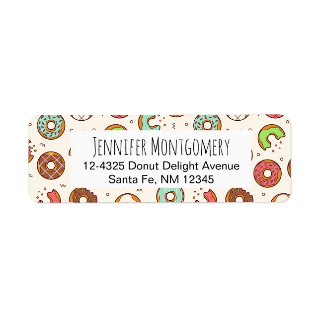 Retro Doughnut Pattern Cute Colourful Style (Front)