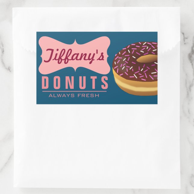 Retro Doughnut Shop | Doughnuts Baker | Doughnut B Sticker (Bag)