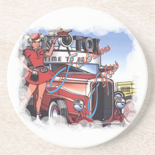 Retro Drive Inn Coaster (Front)