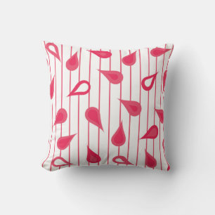 Retro Drops Pattern Throw Pillow