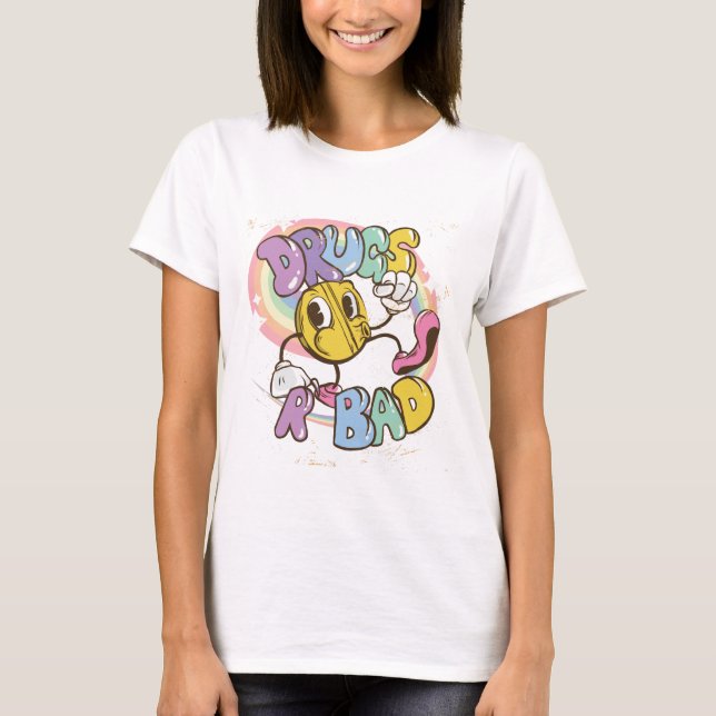 Retro Drugs R Bad T-Shirt (Front)