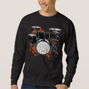 Retro Drum Set Music Drummer Sweatshirt