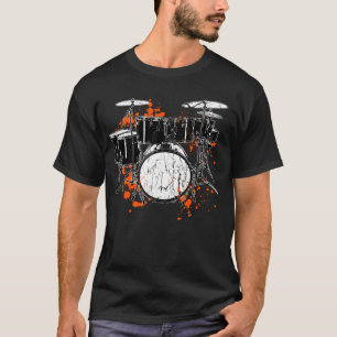 Retro Drum Set Music Drummer T-Shirt