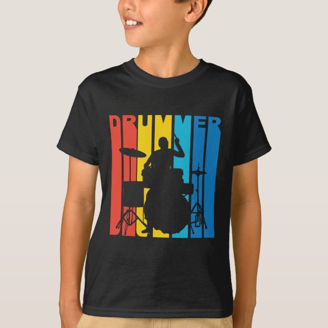 Retro Drummer T-Shirt (Front)
