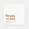 Retro Drunk In Love Personalized Napkins