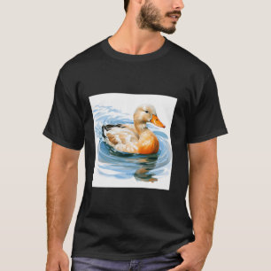 retro duck Pintail Duck Cute Duck Duck Watercolor  T-Shirt