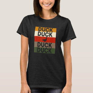 Retro Duck Vintage Duck Bird Fanatic Zoologist Cr T-Shirt