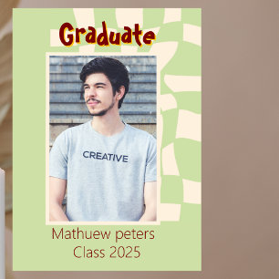 Retro Duo-Tone Graduation Announcement card