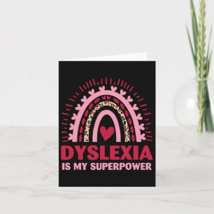 Retro Dyslexia Is My Superpower Dyslectic Reading  Card