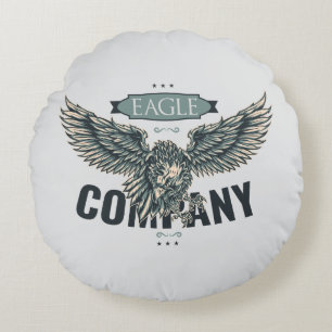 Retro Eagle Company American Design Round Pillow