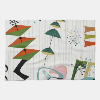 Retro Eames-Era Atomic Inspired Kitchen Towel