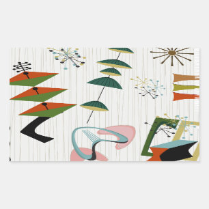 Retro Eames-Era Atomic Inspired Sticker