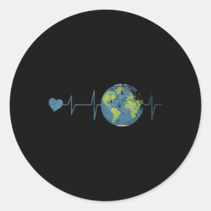 Retro Earth Day Classic Round Sticker
