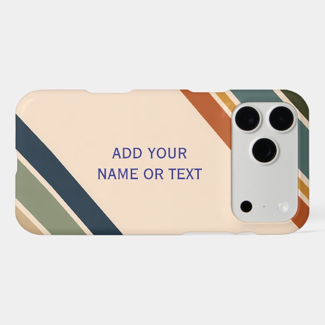 Retro Earth Tone Personalized Custom Name i (Back Horizontal)