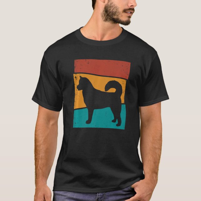 Retro East Siberian Laika Dog T-Shirt (Front)