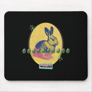 Retro Easter Bunny  Mouse Pad