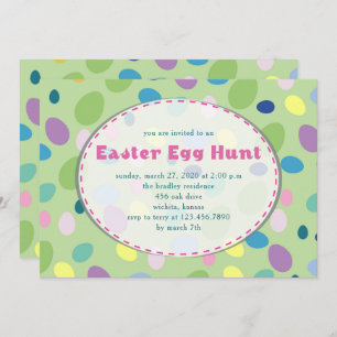 Retro Easter Eggs Party Invitation