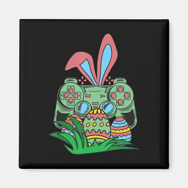 Retro Easter Video Game Easter Gaming Graphics Hap Magnet (Front)