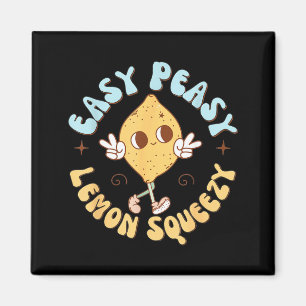 Retro Easy Peasy Lemon Squeezy Hello Summer Magnet