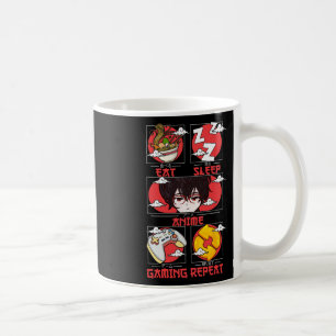 Retro Eat Sleep Anime Gaming Repeat Kawaii Anime M Coffee Mug