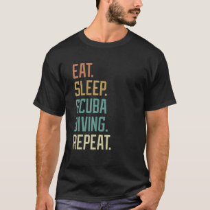 Retro Eat Sleep Scuba Diving Repeat Vintage T-Shirt