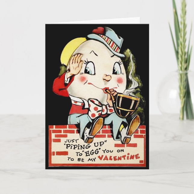 Retro Egg Valentine's Day Card (Front)