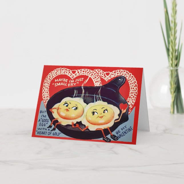 Retro Eggs Valentine's Day Card (Front)