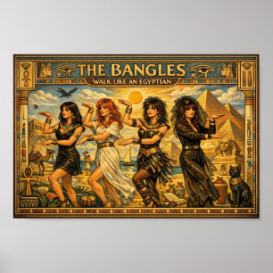 Retro Egyptian Pop Anthem Tribute Poster