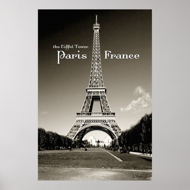 retro eiffel tower poster (Front)
