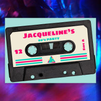 Retro Eighties Music Mix Tape 12th Birthday Party