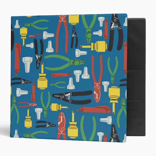 Retro Electrician Construction  Binder (Front/Inside)