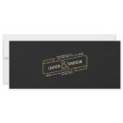 Retro Elegant Black & Gold Vintage Ticket Wedding