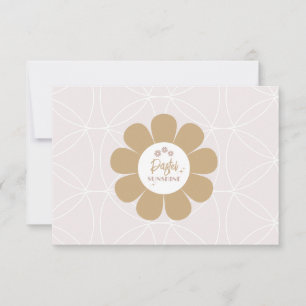 Retro Elegant Blush Pink Business Thank You Card