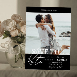 Retro, Elegant Card, Romantic Photo Save the Date