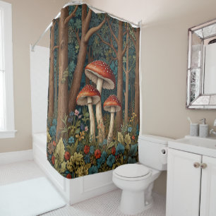 Retro elegant mushroom forest