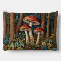 Retro elegant mushroom forest