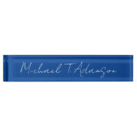 Retro Elegant Plaque Simple Deep Blue Calligraphie