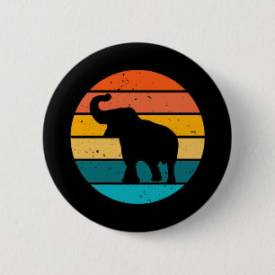 Retro Elephant 2 Inch Round Button