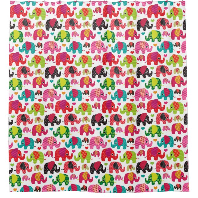 retro elephant kids pattern wallpaper (Front)