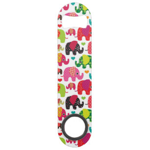 retro elephant kids pattern wallpaper speed bottle opener