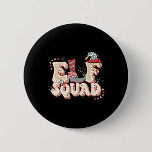 Retro Elf Squad Christmas Matching Family Fun Chri 2 Inch Round Button