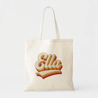 Retro Ella Name 70s Vintage Design Tote Bag