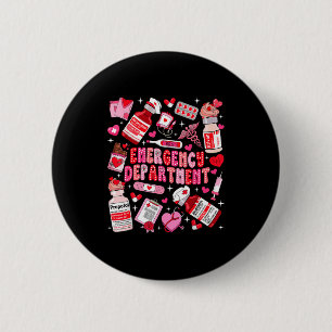 Retro Emergency Department Ed Er Nurse Valentines 2 Inch Round Button
