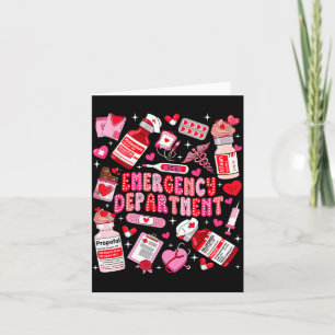 Retro Emergency Department Ed Er Nurse Valentines Card