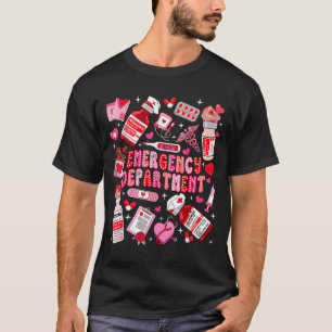 Retro Emergency Department Ed Er Nurse Valentines T-Shirt