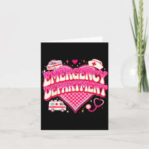 Retro Emergency Department Valentine Nk Nurse Aest Card